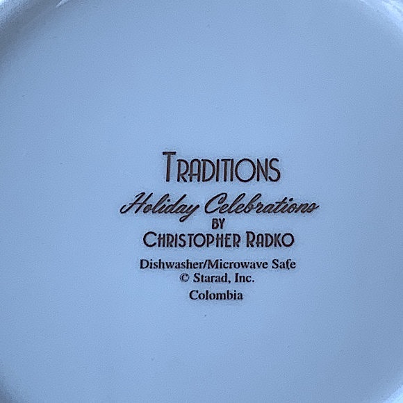 CHRISTOPHER RADKO “HOLIDAY CELEBRATIONS”  LARGE RIM SOUP BOWL - Picture 7 of 7